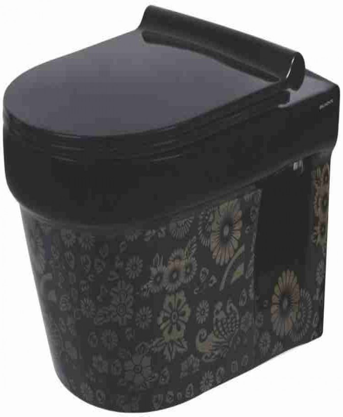 Weastern Toilet, BM BELMONTE Ceramic Designer Wall Hung / Well Mounted Rimless Western Commode Toilet 